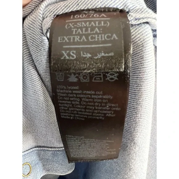 All Saints Loe Snap Front Denim Shirt Dress Size XS - Picture 9 of 9